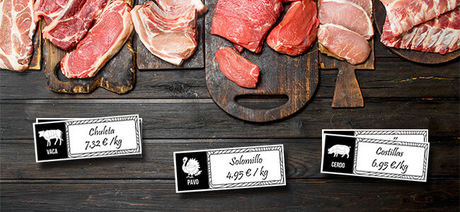 etiquetas de precio para carnicerías - CartelGratis.com
