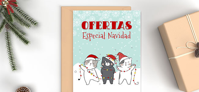 Cartel para las ofertas especiales Navidad -CartelGratis.com