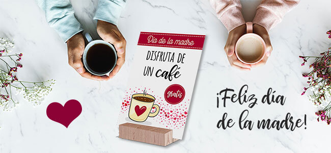 Cartel de promoción de café el día de la madre - CartelGratis.com