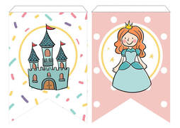 Banderín de princesas y príncipes - CartelGratis.com