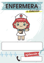 Cartel de enfermera a domicilio - CartelGratis.com