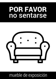 Cartel de por favor no sentarse - CartelGratis.com