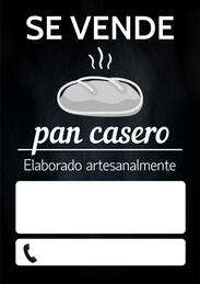 Cartel pan casero para vender - CartelGratis.com