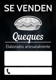 Cartel para imprimir se venden queques - CartelGratis.com