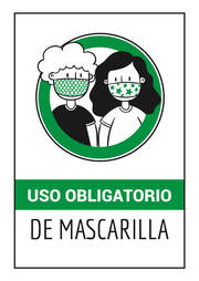 Cartel imprimible gratis de uso obligatorio de mascarilla - CartelGratis.com