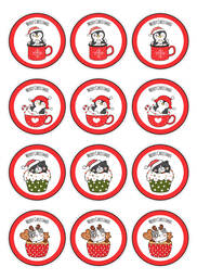 Etiquetas caja Navidad - CartelGratis.com