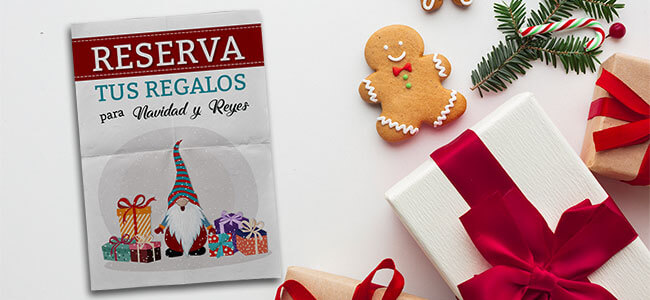 Cartel para reservas de regalos de Navidad y Reyes - CartelGratis.com